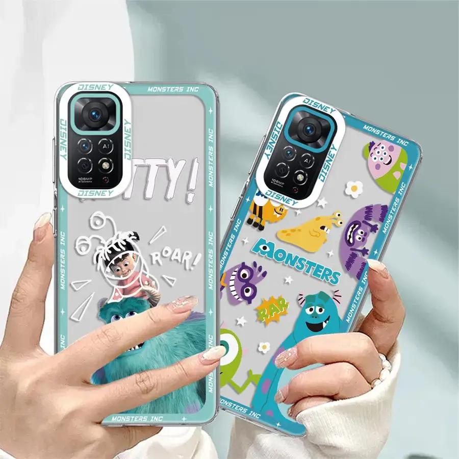 Disney Monsters Inc Clear Soft Case for Xiaomi Redmi Note 11 12 Pro Plus 10 9T 10T 11S 8 Pro 9 Note 10 11 12s Phone Cover