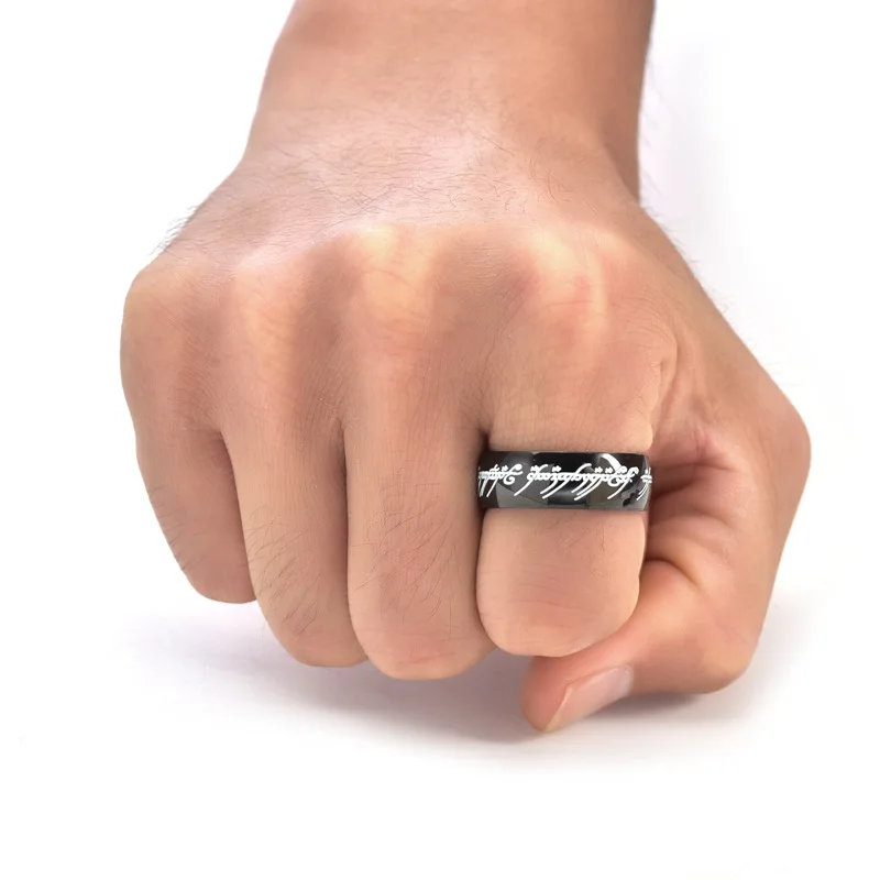 New Vintage Punk Stainless Steel Demon World Rotatable Ring for Men