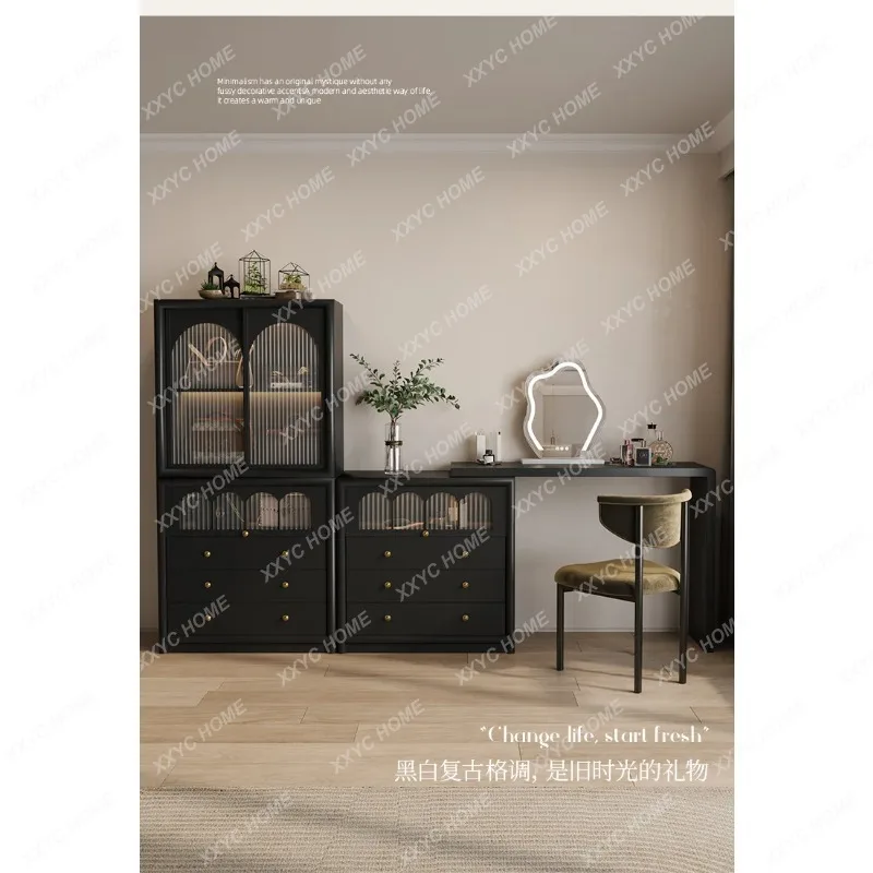 XX solid wood dining side cabinet household living room creative floor combination cabinet