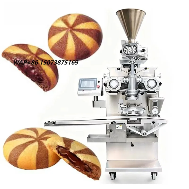 Double Color Chocolate Filling Cookie Machine Heavy Duty Accurate Dual Color Layered Forming Device Industrial Cookie Machinery