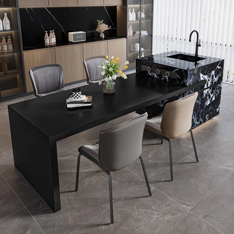 

Minimalist and scalable rock island table, dining table, tea table, integrated bar counter, customized small unit mobile