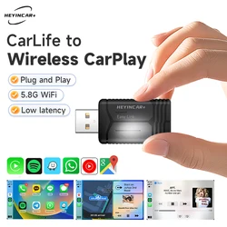 HEYINCAR Baidu CarLife Wired to Wireless CarPlay Box Wireless Auto Connect Original Car Radio Upgrade For Hyundai Toyota Kia