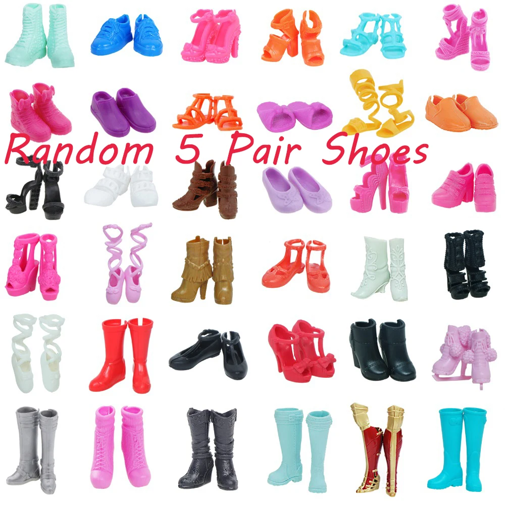 52 szt./zestaw Akcesoria dla lalek = 10*Ubranka dla lalek + 42*Akcesoria dla lalek Buty dla lalek Naszyjniki Okulary Wieszaki Dla lalek 30 cm, Prezent dla dziewczynki