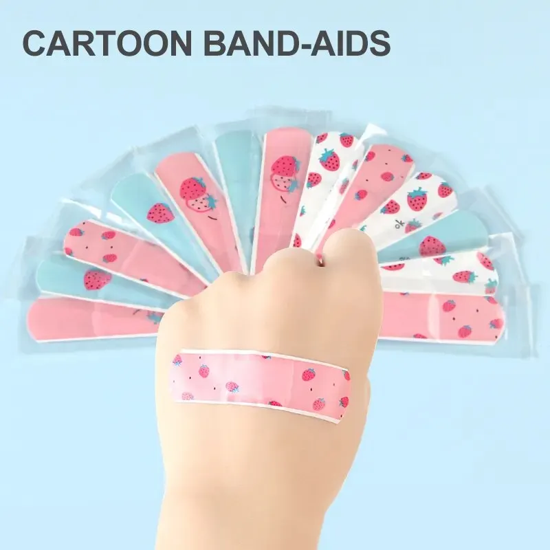 Cartoon Animal Fruit Baby Bandages Kids Band Aid Stickers Waterproof Hemostasis Adhesive Bandage Children Wound Strips Plasters