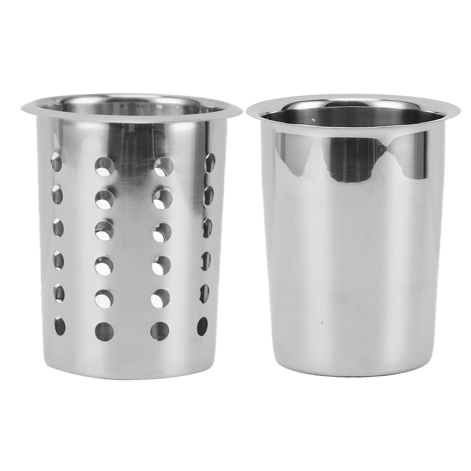 Stainless Steel Utensil Holder Simple  Kitchen Utensil Holder Multipurpose Large Capacity Countertop Storage Containers