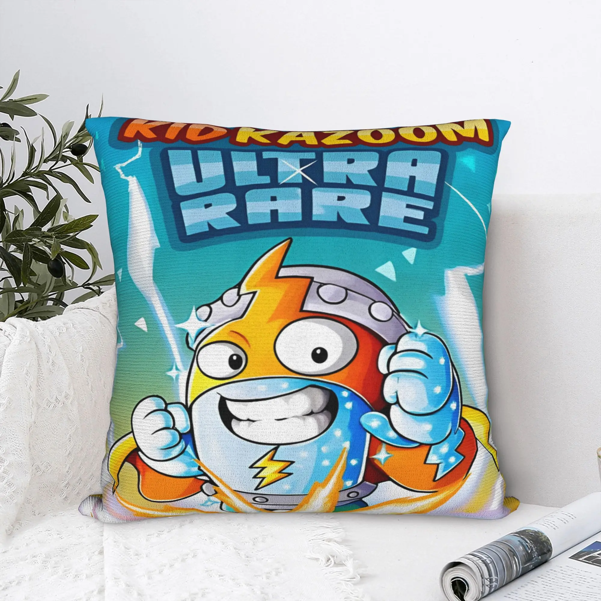 SuperThings Cartoon Square Pillow Cases  Kazoom Power Kindergarten Cushion Covers Novelty Decor Pillowcase for Home 18