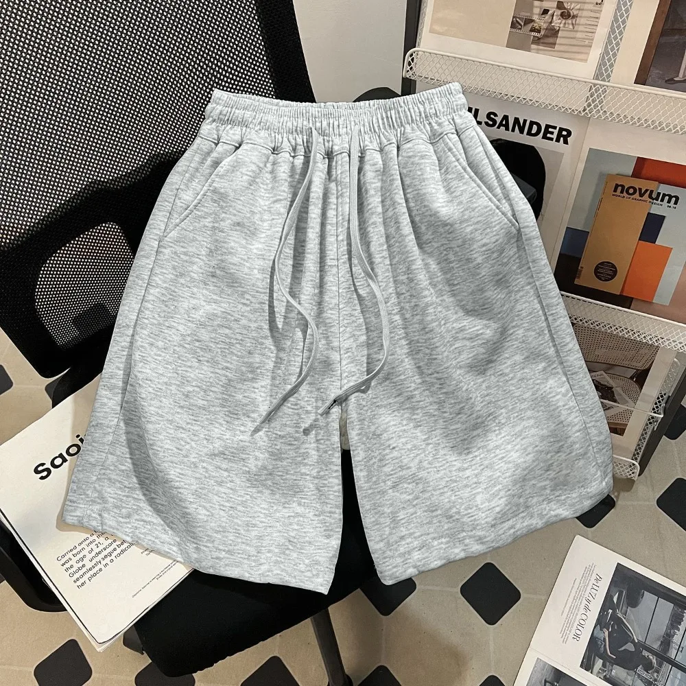 2026 High-quality Solid Color Sports Shorts for Men and Women Summer American Straight Leg Loose Casual Pants