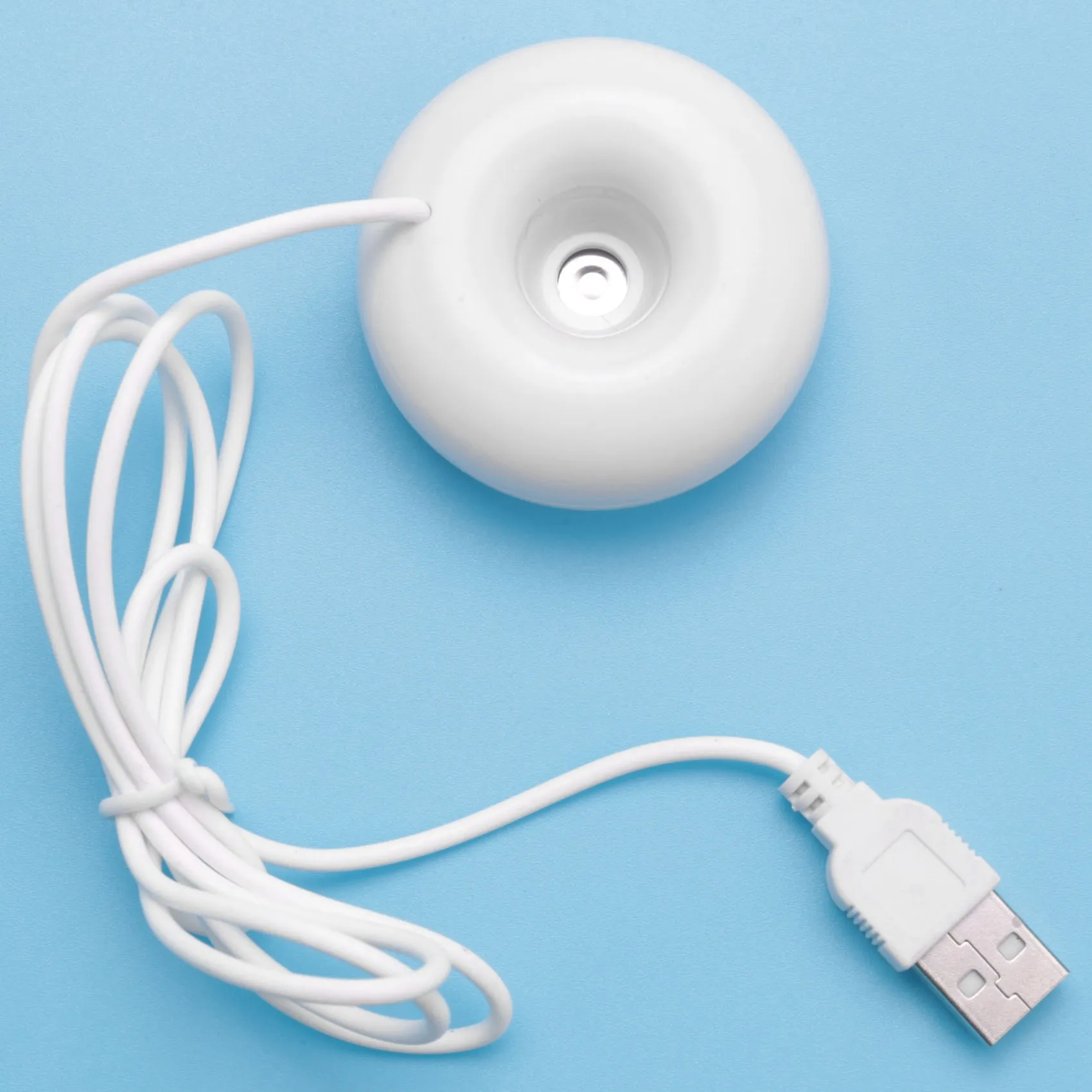 Witte Donut Luchtbevochtiger Usb Office Desktop Mini Luchtbevochtiger Draagbare Creatieve Luchtreiniger Wit