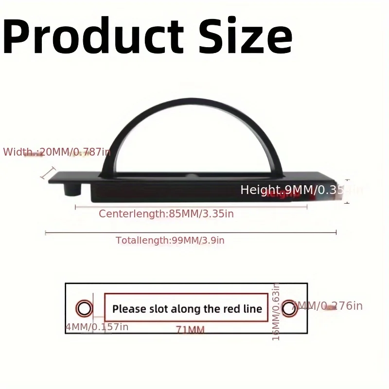 2pcs Modern Door Tatami Handle Rotating Concealed Stainless Steel Tatami Handle Includes Mounting Screws