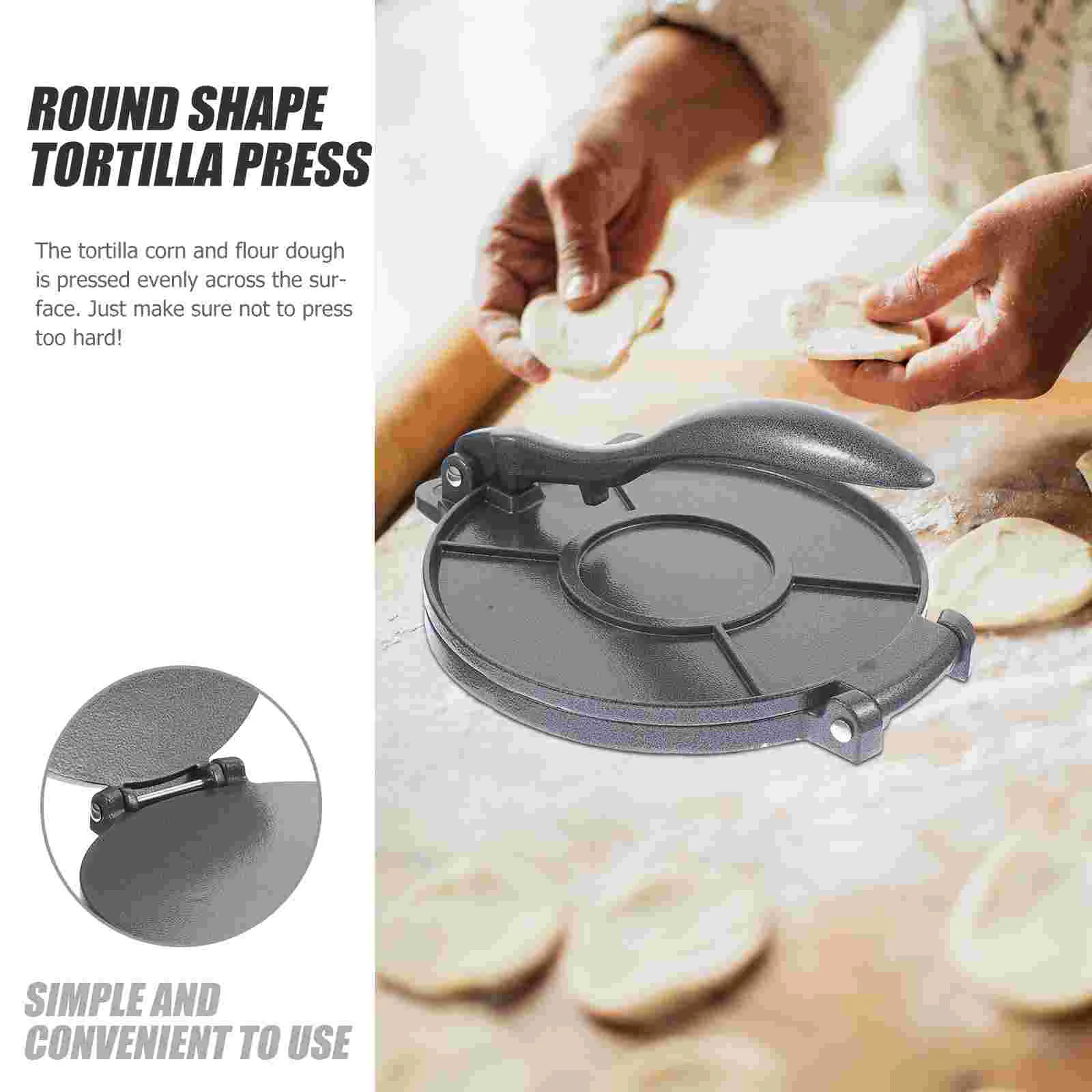 Tortilla Making Machine Press Maker Flour Roti Dough Machine Cooker Metal Roller Corn Iron Presser Pizza Electric Cast Make