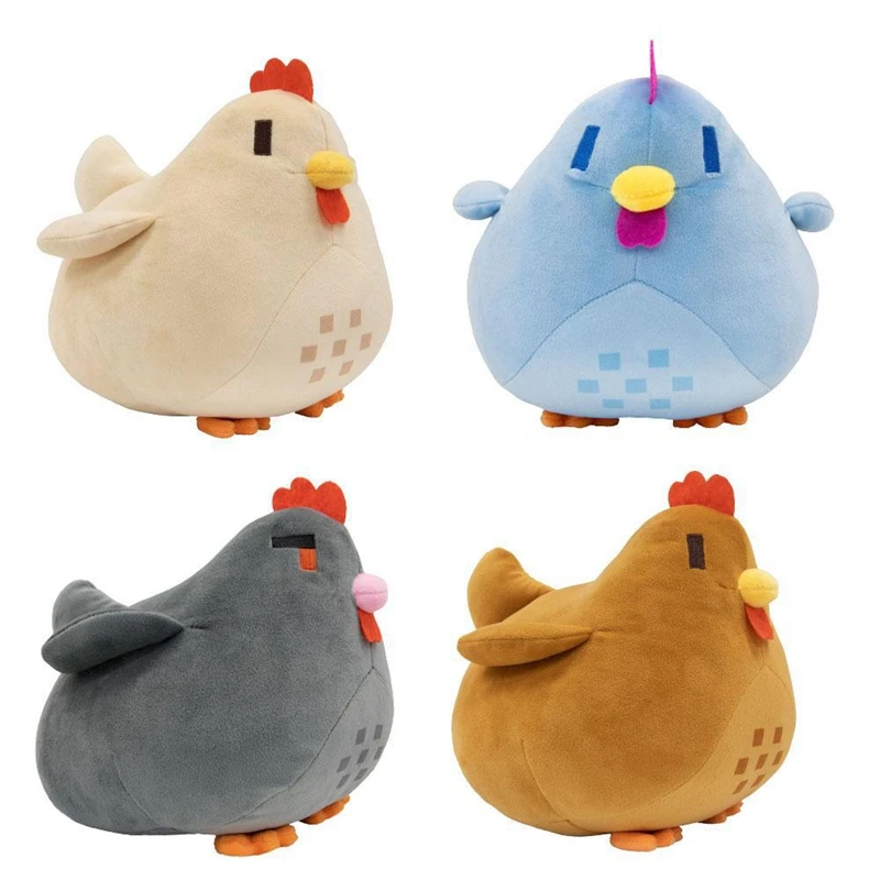 พวงกุญแจโลหะ bantal Ayam ตุ๊กตาหนานุ่มไก่ยัดไส้รูปสัตว์ของขวัญเซอร์ไพรส์