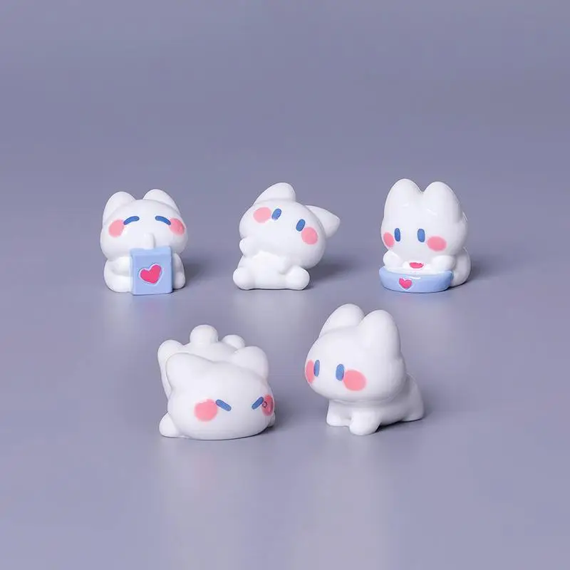 6Pcs Cute Resin Cat Model DIY Brooch Hairpin Jewelry Handmade Accessory Kawaii Water Cup Resin Accessories Adult Toys Gift