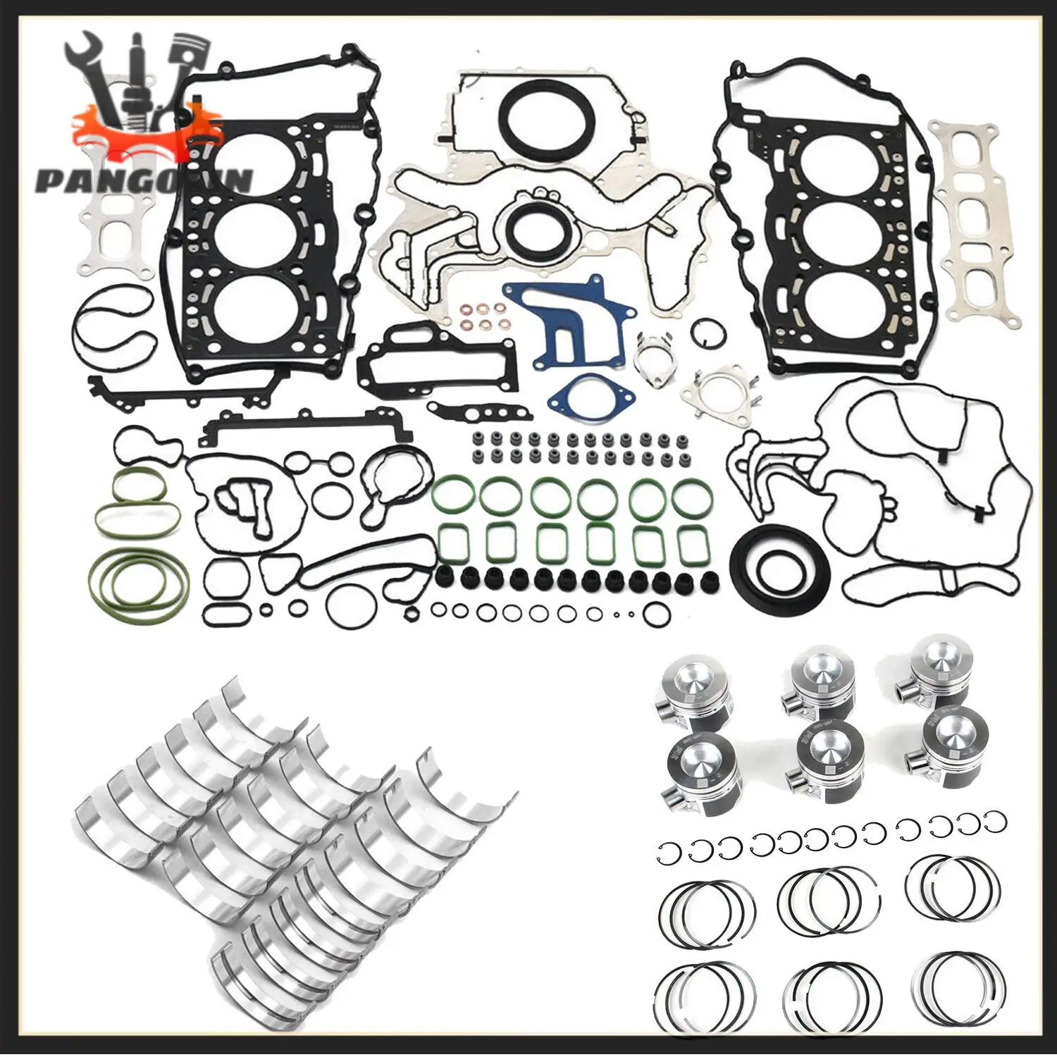 

Engine Overhaul Rebuild Gasket Seals Kit 06L109675C 036109675A For Audi A4 5 6 Q5 7 Porsche Cayenne 3.0TDI CLA CKV CDU V6 Engine