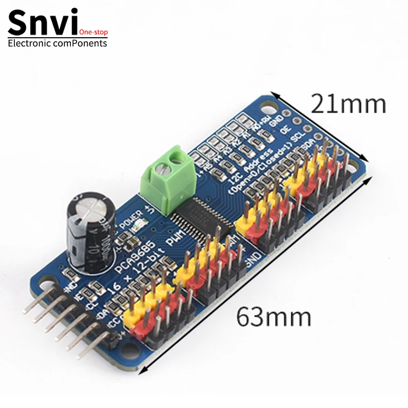 Snvi PCA9685PW 16 Channel 12-bit PWM/Servo Driver-I2C interface PCA9685 module Raspberry pi shield module servo shield