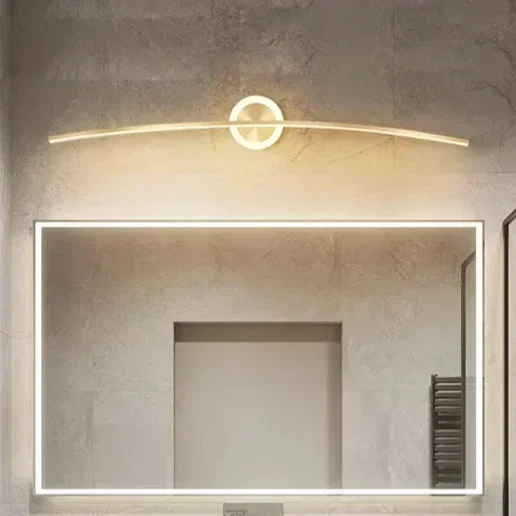 Simple and Stylish Bedroom Bedside LED Wall Lamp Geometric Round Long Living Room TV Background 80cm 100cm Wall Light