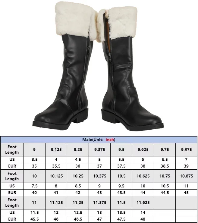 รองเท้าคอสเพลย์ซานตาคลอสสำหรับคริสต์มาส อุปกรณ์เสริมชุดแฟนซีสำหรับผู้ใหญ่ชาย แต่งกายแฟนตาซี รองเท้าสำหรับงานปาร์ตี้ฮาโลวีน