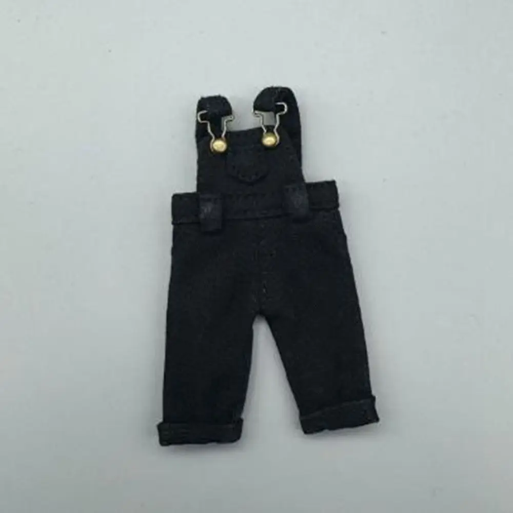 Mode Puppe Overalls Kleidung Mini Nette DIY Zubehör Jeans Hosen Hemd Freizeitkleidung für 1/12 BJD Puppen