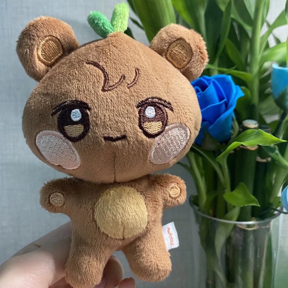 KPOP ATEEZ 10CM ANITEEZ POP-UP Cute Cartoon Animals Plush Doll Keyring Wooyoung Seonghwa Stuffed Toy Keychains Bag Accessories