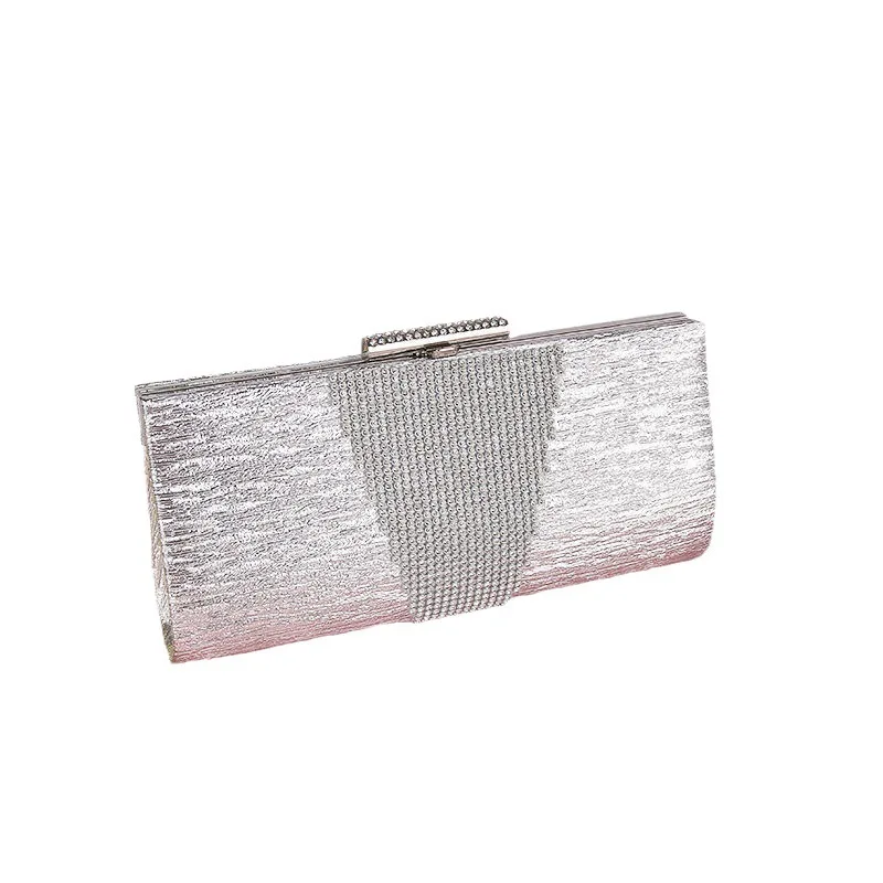 حقيبة يد بسلسلة مدمجة من Ele Diamond حقيبة عشاء الزفاف حقيبة صغيرة فاخرة للنساء حقيبة كتف من جلد البولي يوريثان #5