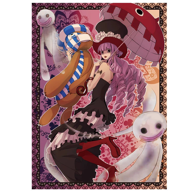 perona card sleeves 60PCS Anime One Piece Board Games OPCG PTCG Trading Cards Laser Shine Protector Case Each pack contains 65 sleeves with high resolution and detailed printing 60PCS One Piece Card Sleeves