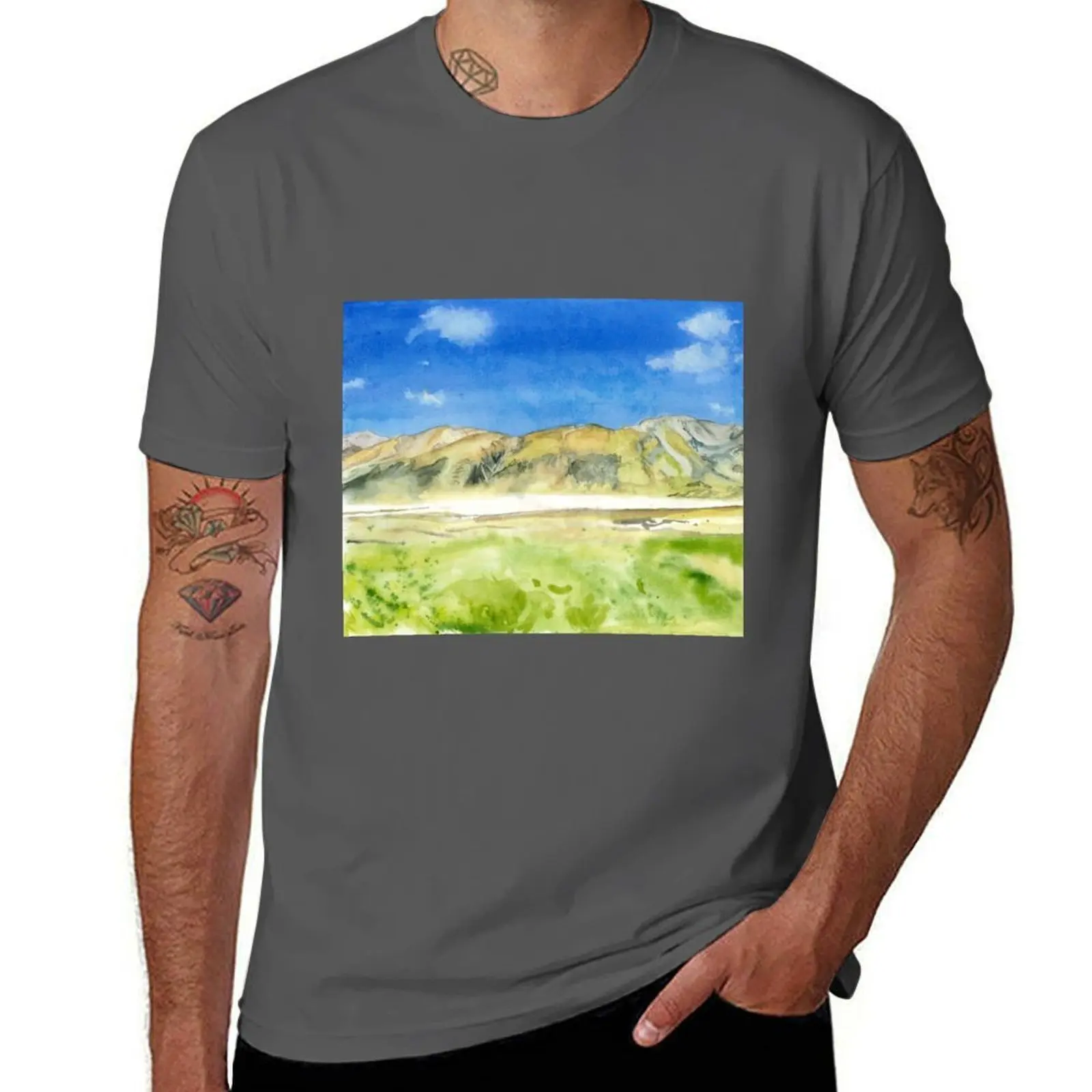 

View of the Brabazon Range from Mount Sunday T-Shirt Comfortable Workout Short Sleeve Shirt