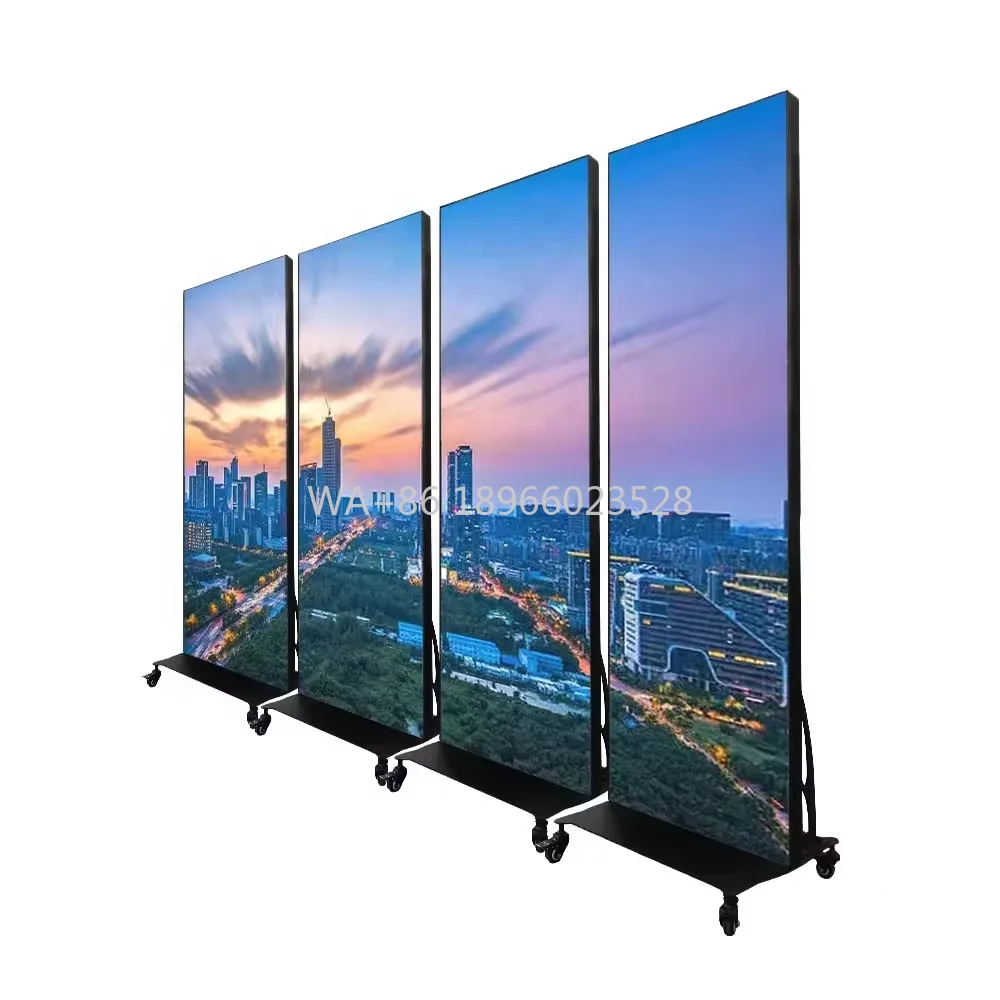 960*1920 مللي متر لافتات رقمية داخلية وعرض ملصق شاشة Led P1.25 مللي متر لوحة Led متنقلة Pantalla لمركز التسوق #1