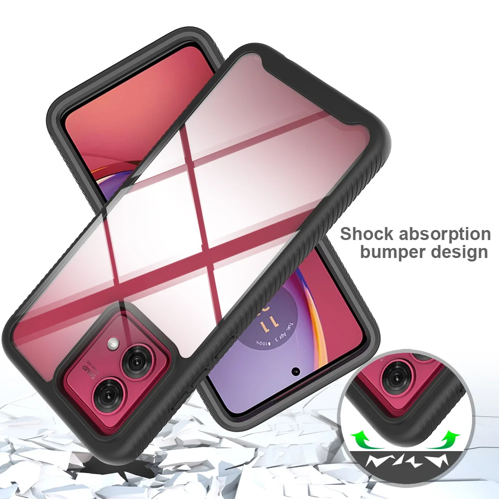 TPU/PC Sky Case for Motorola Moto G84 G54 G14 Crystal Clear Funda Capa Rugged Hybrid Shockproof Shell Heavy Duty Phone Cover