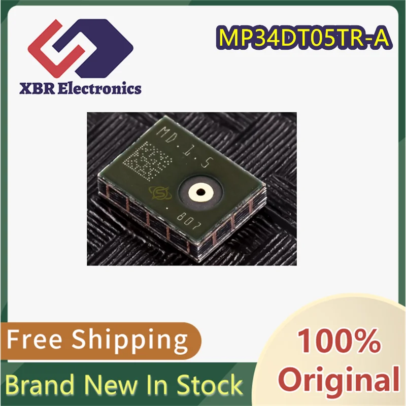 (5/50 pieces) MP34DT05TR-A LGA-5 MEMS audio sensor omnidirectional digital microphone 64dB. In stock