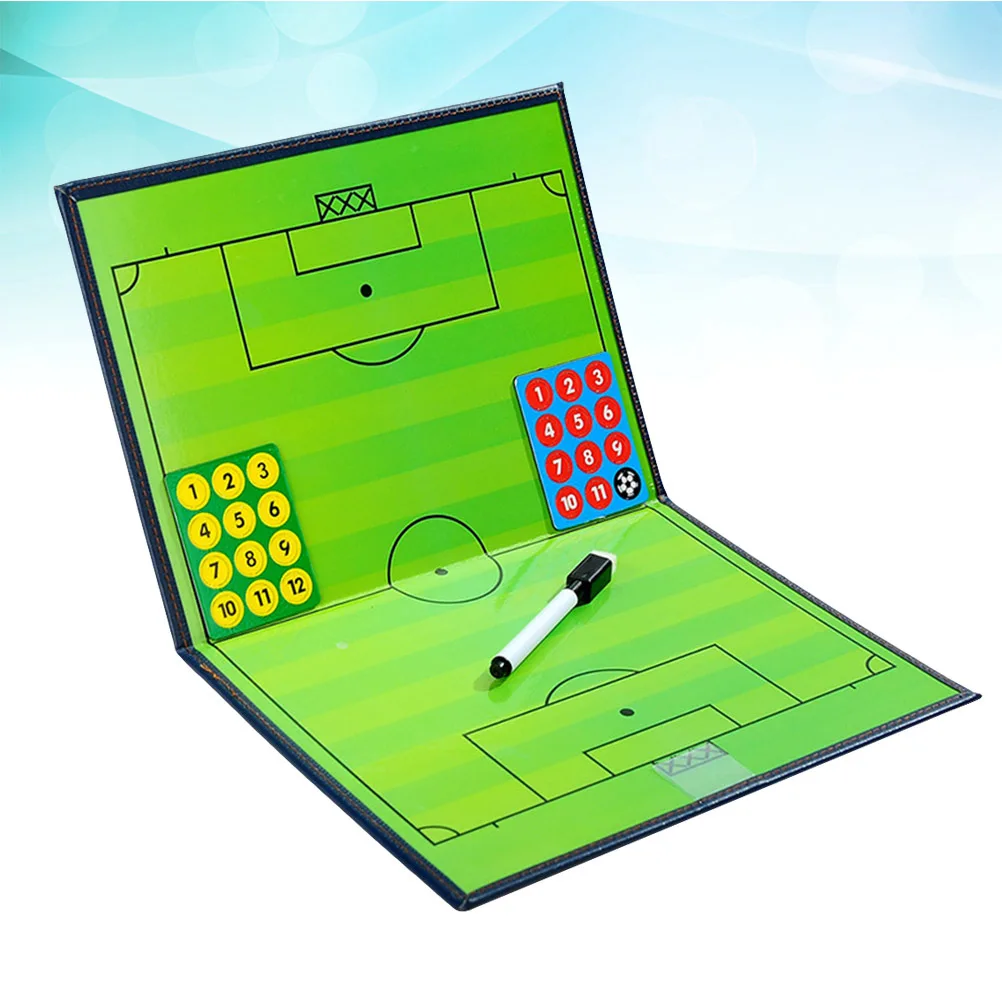 2-delig PVC magnetisch voetbalcoachingbord Herbruikbaar wisklembord Groene markeerstift Koelkast Tactisch plan