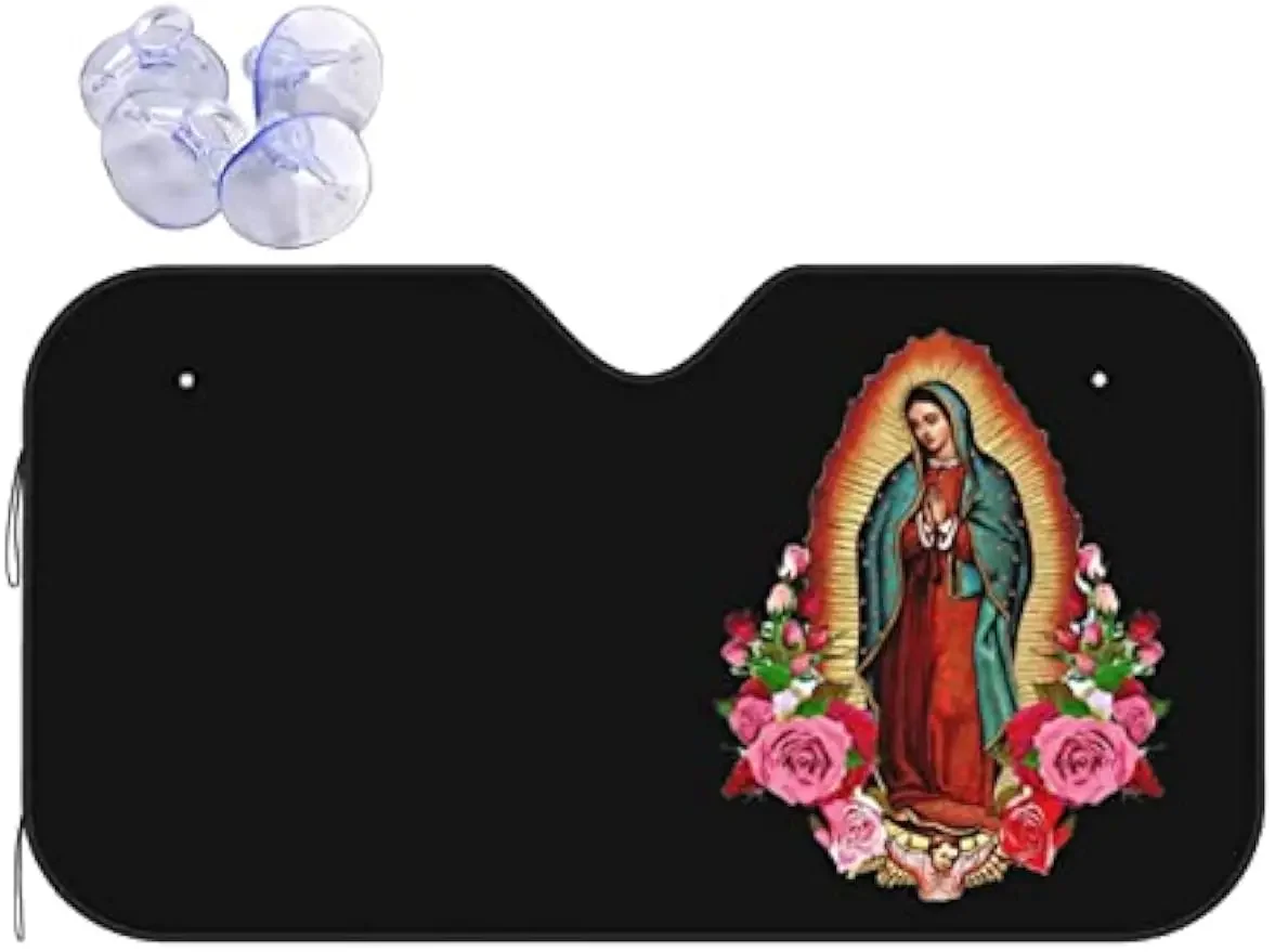 

The Blessed Virgin Mary Car Windshield Sun Sha Front Window Sun Visor Blocks UV Rays And Keep Your Vehicle Cool Fits Most Cars