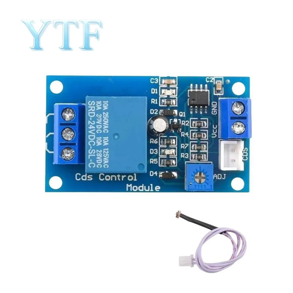 

XH-M131 DC 5V/12V/24V Light Control Switch Photoresistor Relay Module Detection Sensor brightness Automatic Control Module