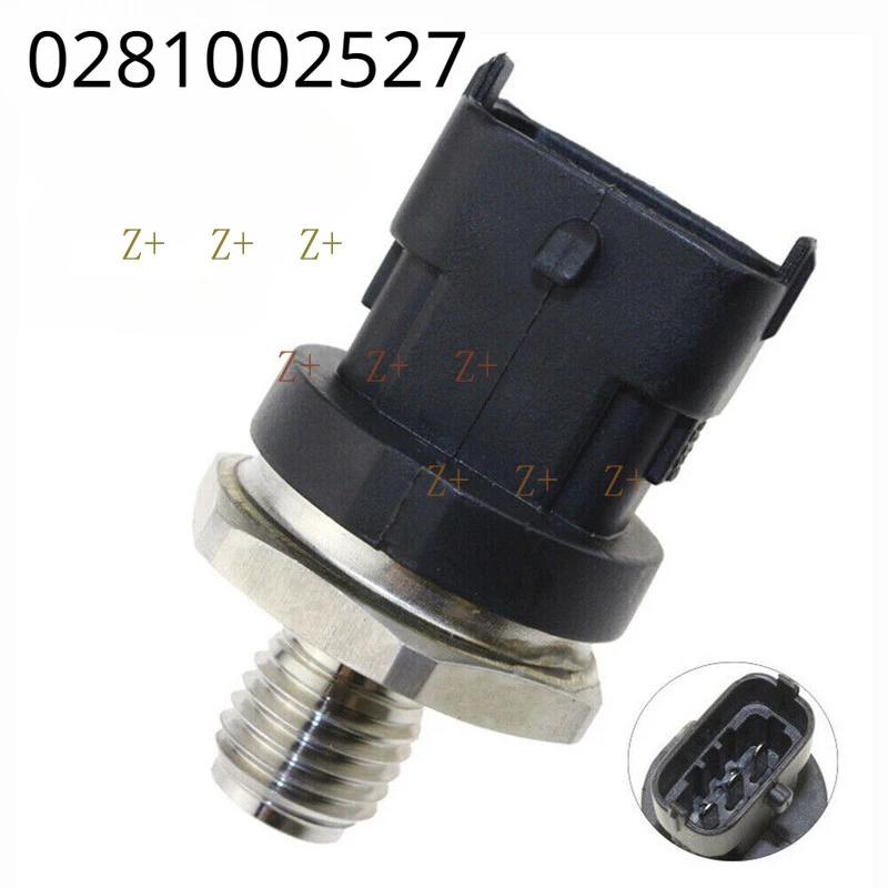 Z+ Fuel Rail High Pressure Sensor 0281002527 For Volvo S60 S80 V70 XC70 I II 2.4 D'