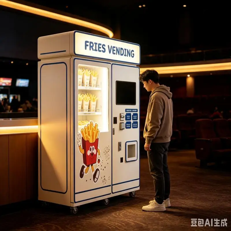 Customized Automatic French Fries Vending Machine Potato Processing Machine Smart Snack Kiosk Commercial Solution