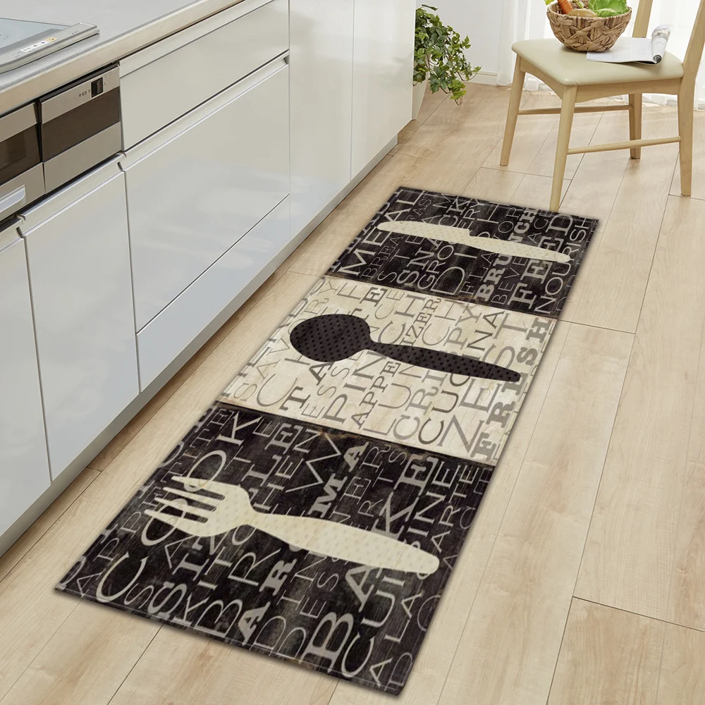 Kitchen Mat Hallway Non-Slip Foot Rug Entrance Doormat House Bathroom Living Room Bedroom Door Balcony Floor Decoration Carpet