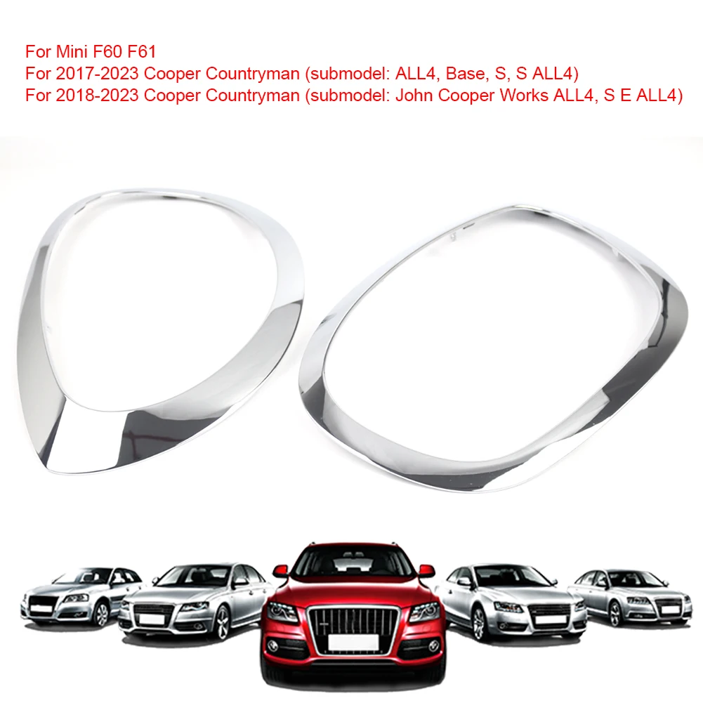 

Headlight Trim Ring Bezel Cover Auto Headlight Bezel Ring Trim for Mini F60 F61 2017-2023 Car Exterior Parts
