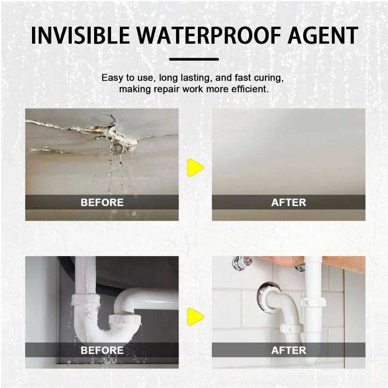 عامل شفاف مقاوم للماء عامل مقاوم للتسرب غير مرئي مقاوم للماء للسقف