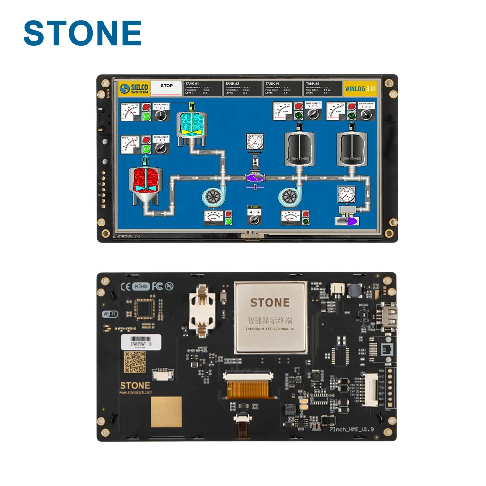 STONE manufacturing low cost cheap 3.5/4.3/5/5.6/7/8/10.1/10.4/12.1/15inch touch display industrial capacitive hmi touch screen