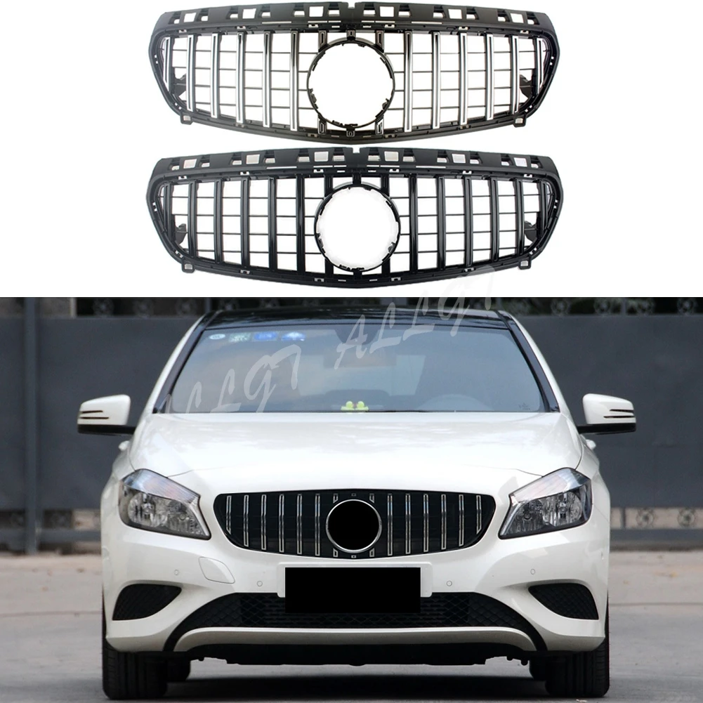 

Car Front Grill Upper Grill Pre Facelift Fit For Mercedes Benz W176 A-Class 2013 2014 2015 Chrome Black GTR