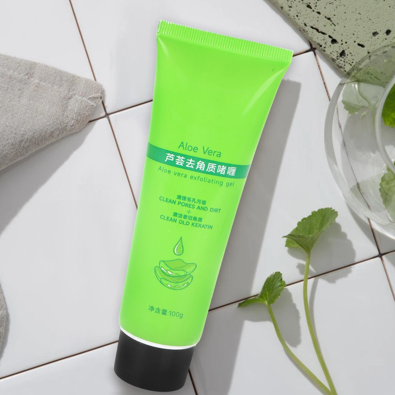

Exfoliating Gel For Whole Body Deep Cleansing Hydrating Skin Care Tool Gently Removes Dead Skin Travel Size Green