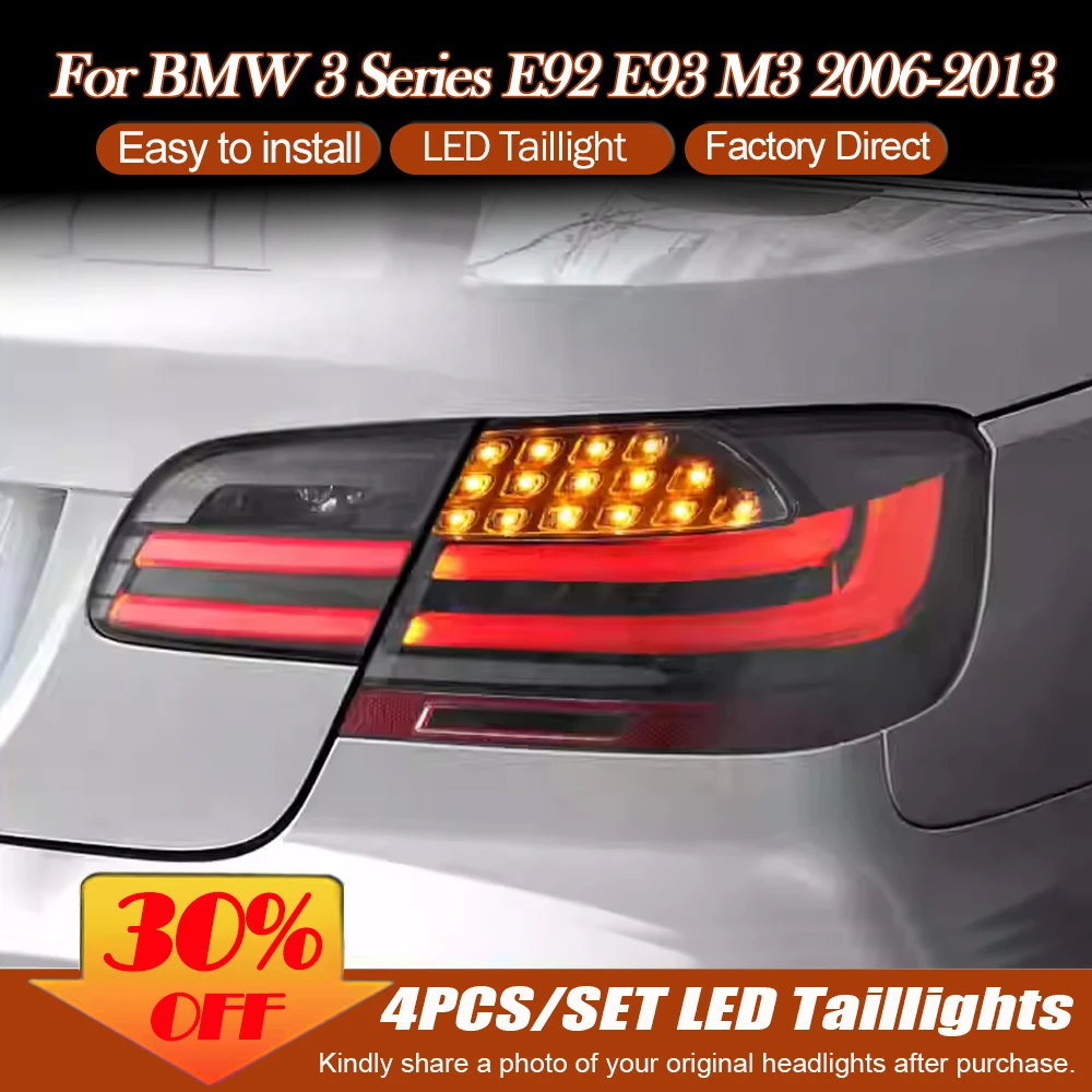 

Светодиодные задние фонари для BMW 3 серии E92 E93 M3 Coupe 2006-2013, динамические ДХО, сигнальные задние фонари, стоп-сигналы, аксессуары для авто