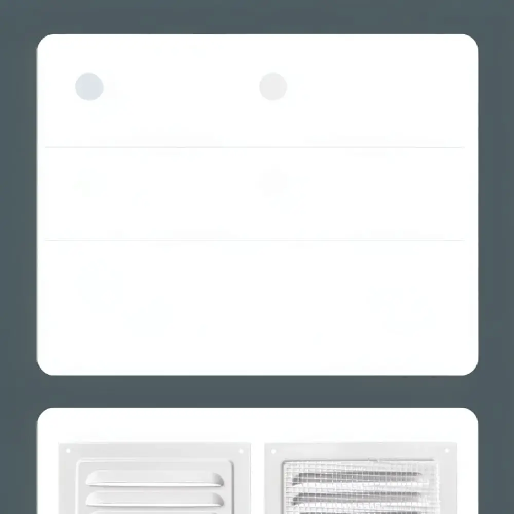 Aluminum Exterior Wall Air Vent Louvers Grille Rainproof Exhaust Hood Ventilation Duct Cover Protective Screen Diffuser Cap
