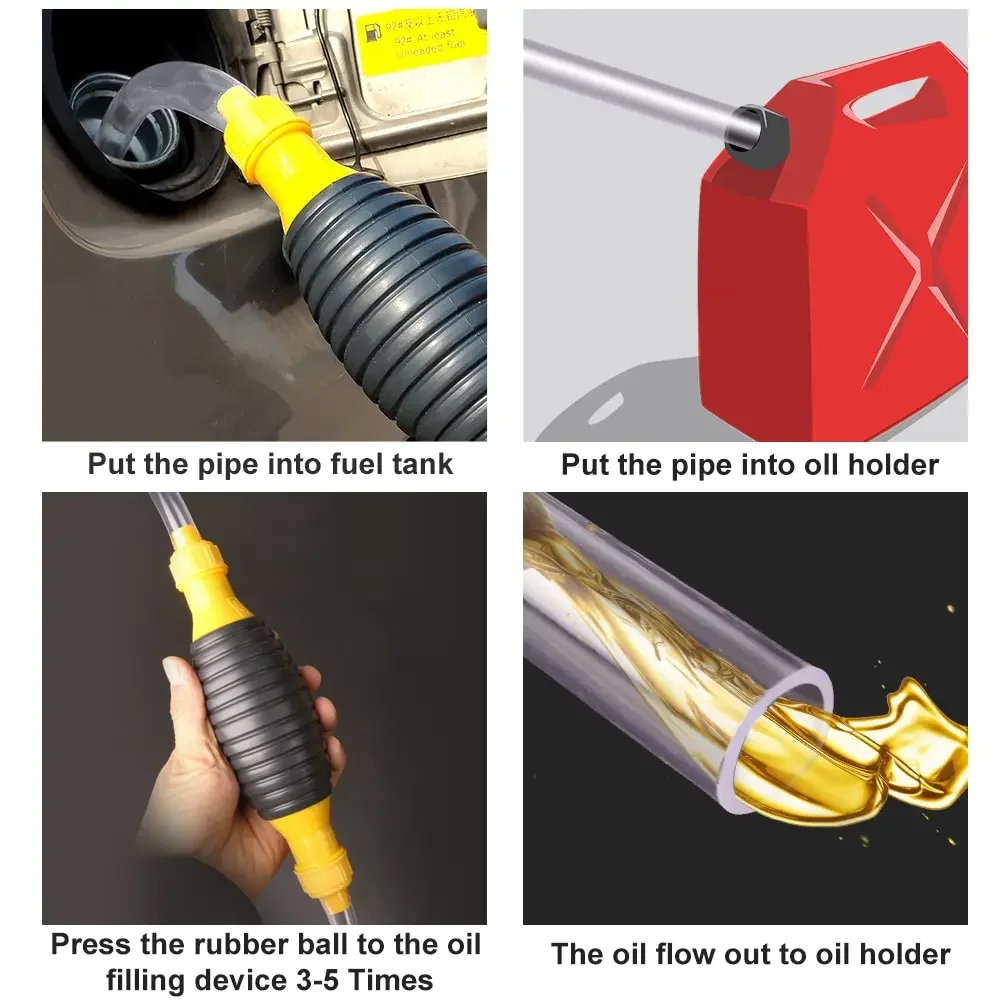 Bomba de combustible Manual para coche, succionador de tanque de combustible, transferencia de aceite, gasolina, diésel, líquido, Manual, Ahorrador de Combustible para gasolina