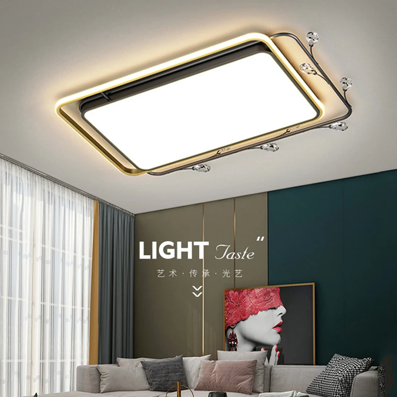 

Modern Led Ceiling Light With Remote Control Square Rectangle Lighting Ceiling Chandelier Living Room Bedroom Ceiling Lamp 거실 조명