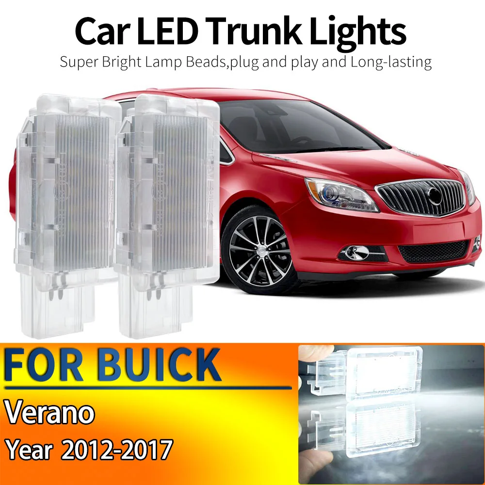 2Pcs Luggage Compartment Lights Assembly White For Buick Verano 2012-2017 Trunk Cargo Lamp OEM13503059 Plug and Play Car Styling