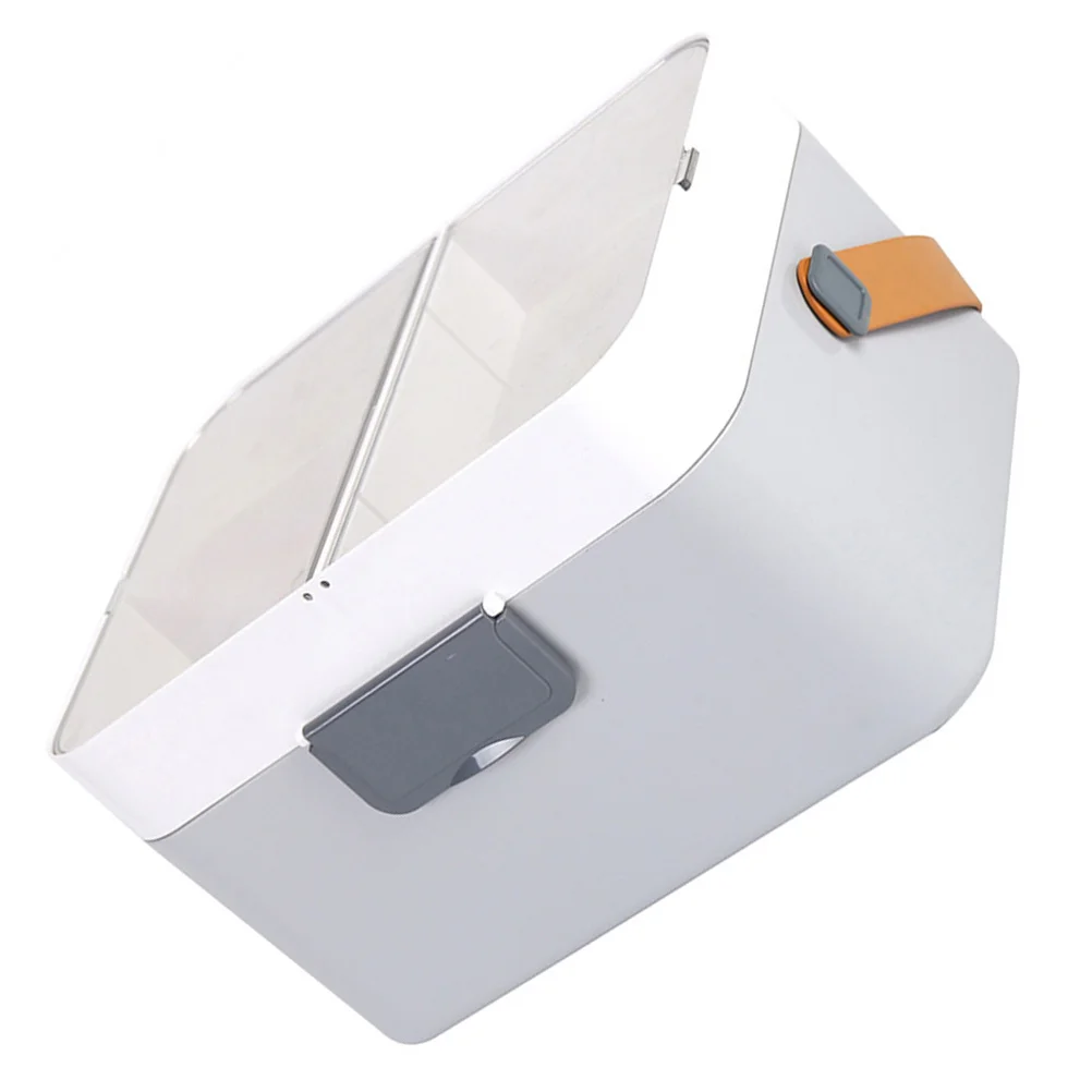 Caja de almacenamiento de medicina portátil, organizador de pastillas de plástico de doble capa, tamaño compacto, uso doméstico, estuche de primeros auxilios, contenedor multirejilla