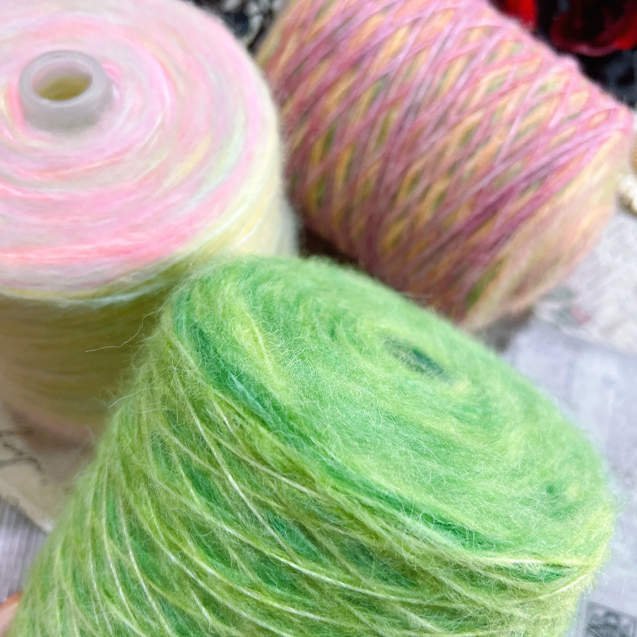 Fairy Beautiful Gradient Long Segment Dyeing Cake Spray Wool 33 Stitches Scarf Sweater Shoulder Shawl Knitting Yarn Material