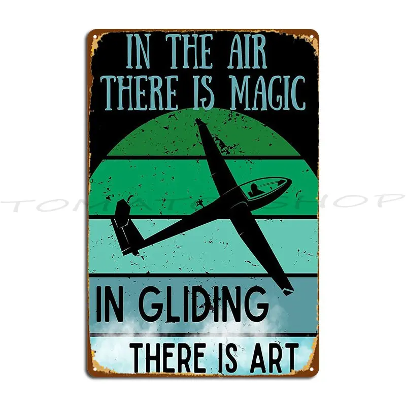 Glider Gliding Soar  Metal Plaque Poster Design Pub Wall Decor Garage Club Party Design  Tin Sign Poster