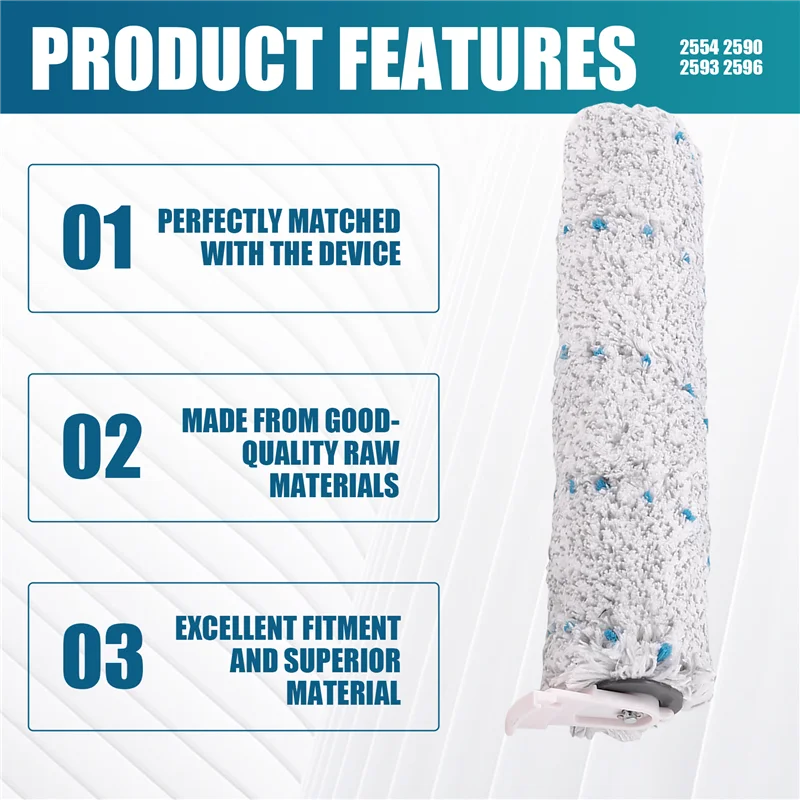 A61I 2 Pcs Multi-Surface Brush Roll For Bissell Crosswave Cordless Max Series Vacuum Cleaner,Suiable For Bissell 2765/2554