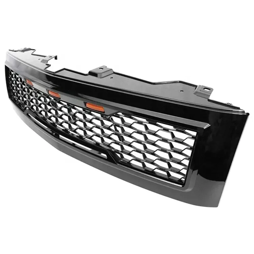 Front Bumper Grill Upper Trim Mesh Cover Grille Fits For Chevrolet Silverado 1500 2007-2013 Racing Grills Car Modification Parts