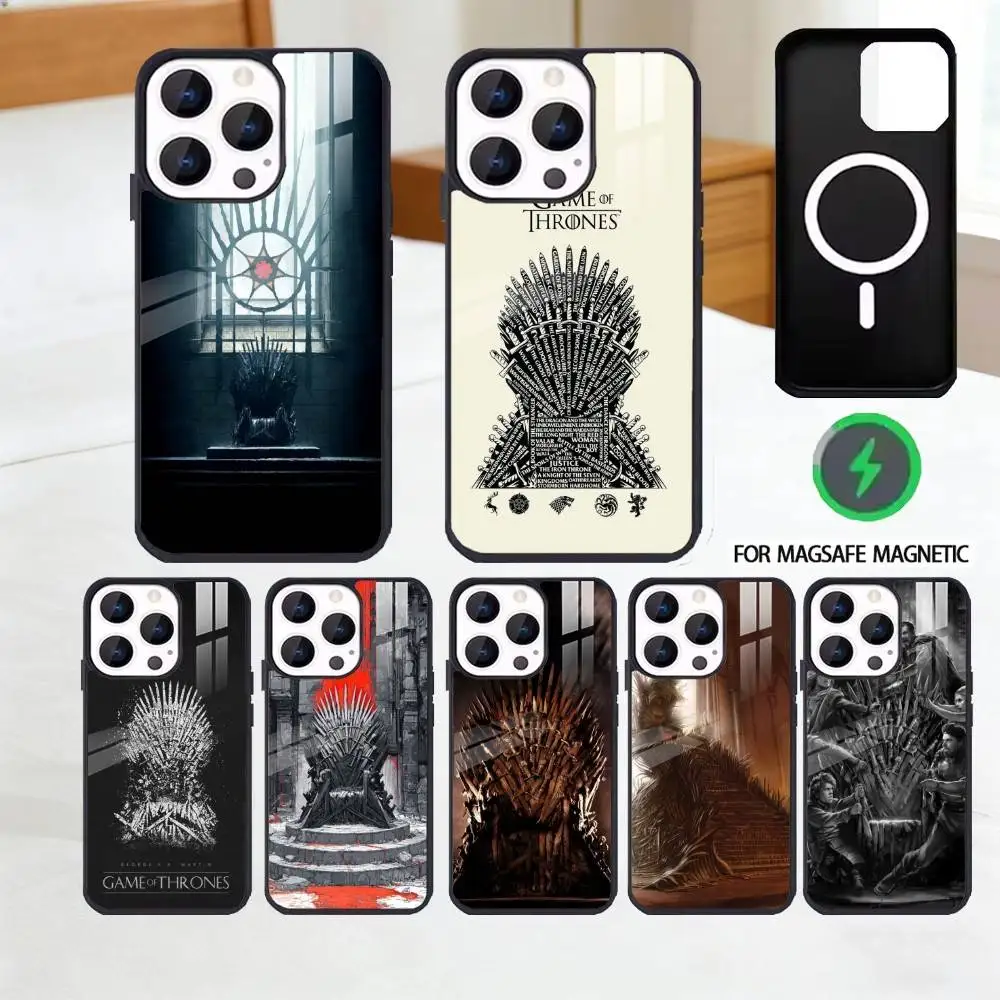 

Game of T-Thrones The I-Iron T-Throne Phone Case For iPhone 17 16 15 14 13 12 Pro Max Plus for Mirror Wireless Magnetic Cover